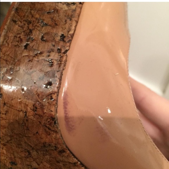 Christian louboutin nude patent leather cork wedges - Picture 7 of 8